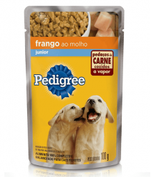 Pedigree Sachê Junior Frango 100g - Caixa com 36 unidades