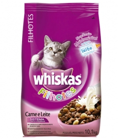  Whiskas Filhote Carne e Leite - 10,1kg