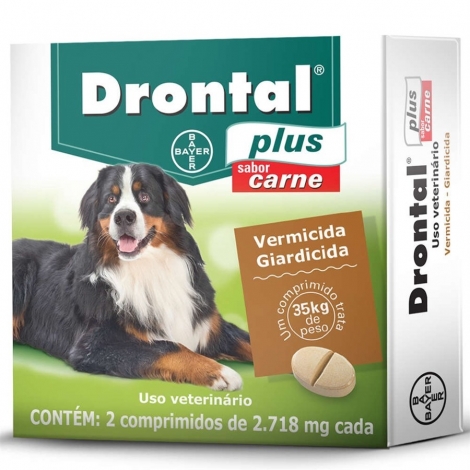 DRONTAL PLUS CARNE 35KG – 2 COMPRIMIDOS DRONTAL PLUS CARNE 35KG – 2 COMPRIMIDOS