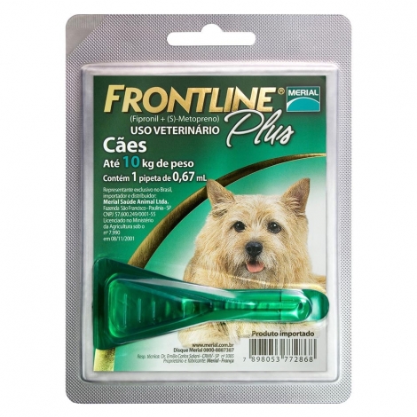 Antipulgas Frontline Plus Cães até 10kg - 0,67ml