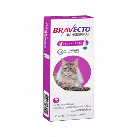 Bravecto Transdermal Gatos 500mg (6,25-12,5kg) Bravecto Transdermal Gatos 500mg (6,25-12,5kg)